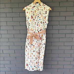 ModCloth Book of Deer Familiar Faces Dress L